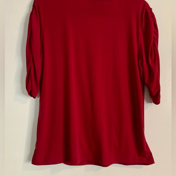 056 STYLE & CO. Plus Red blouse - Picture 2 of 5